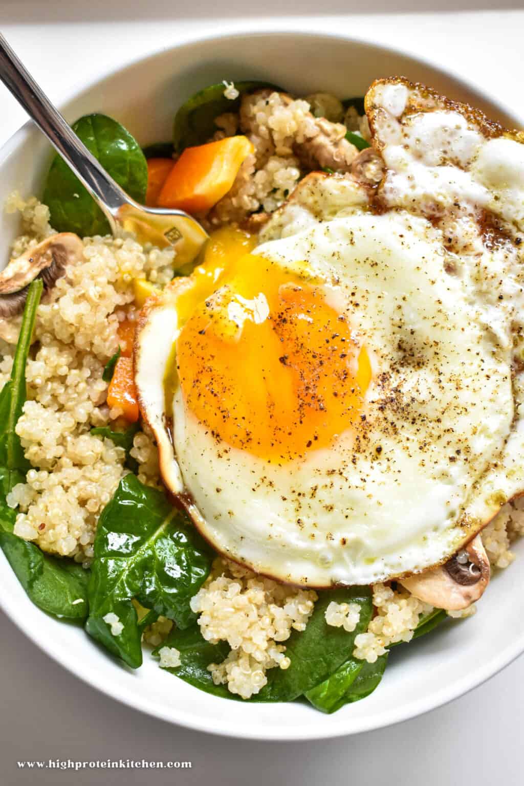 High Protein Quinoa Breakfast Bowl Recipe High Protein Kitchen